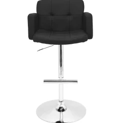 * Stout Black Faux Leather Adjustable Barstool Promotion