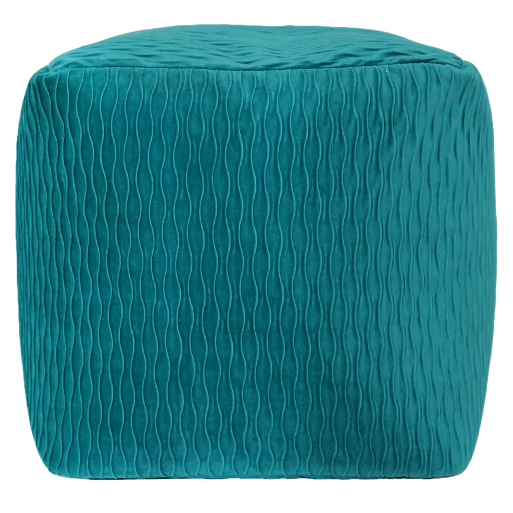 * Teal Ripple Pouf Bargain Sale