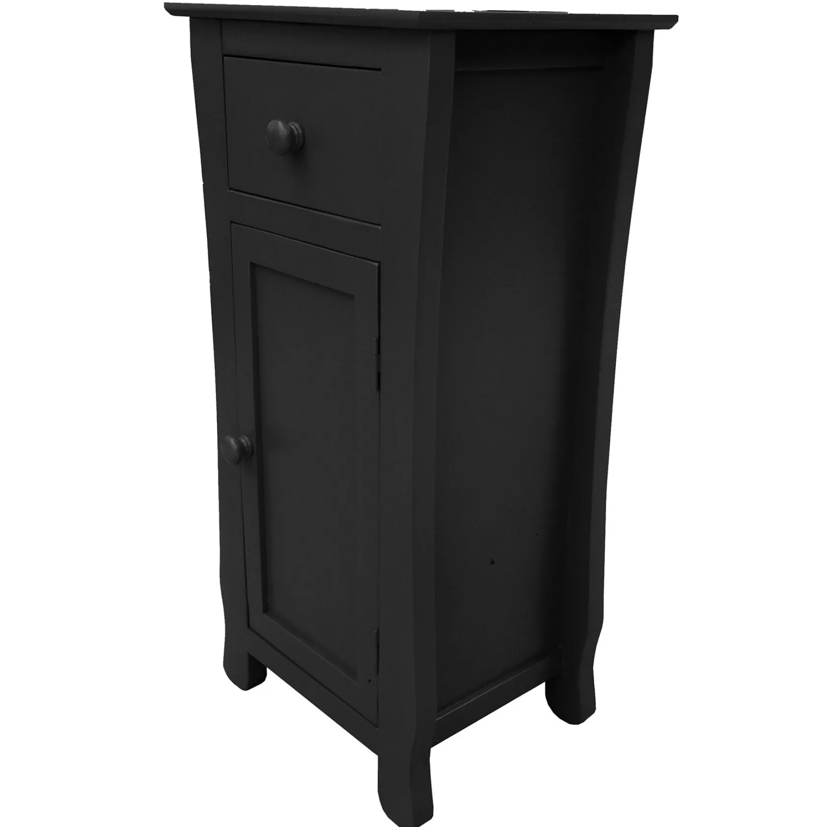 * Theodore Black 1-Drawer Cabinet End Table, 29 Clearance