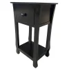 * Theodore Black 1-Drawer Thick Leg End Table, 26 Cheaper