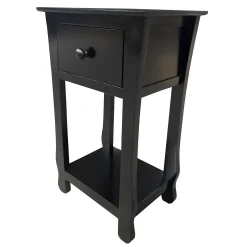 * Theodore Black 1-Drawer Thick Leg End Table, 26 Cheaper