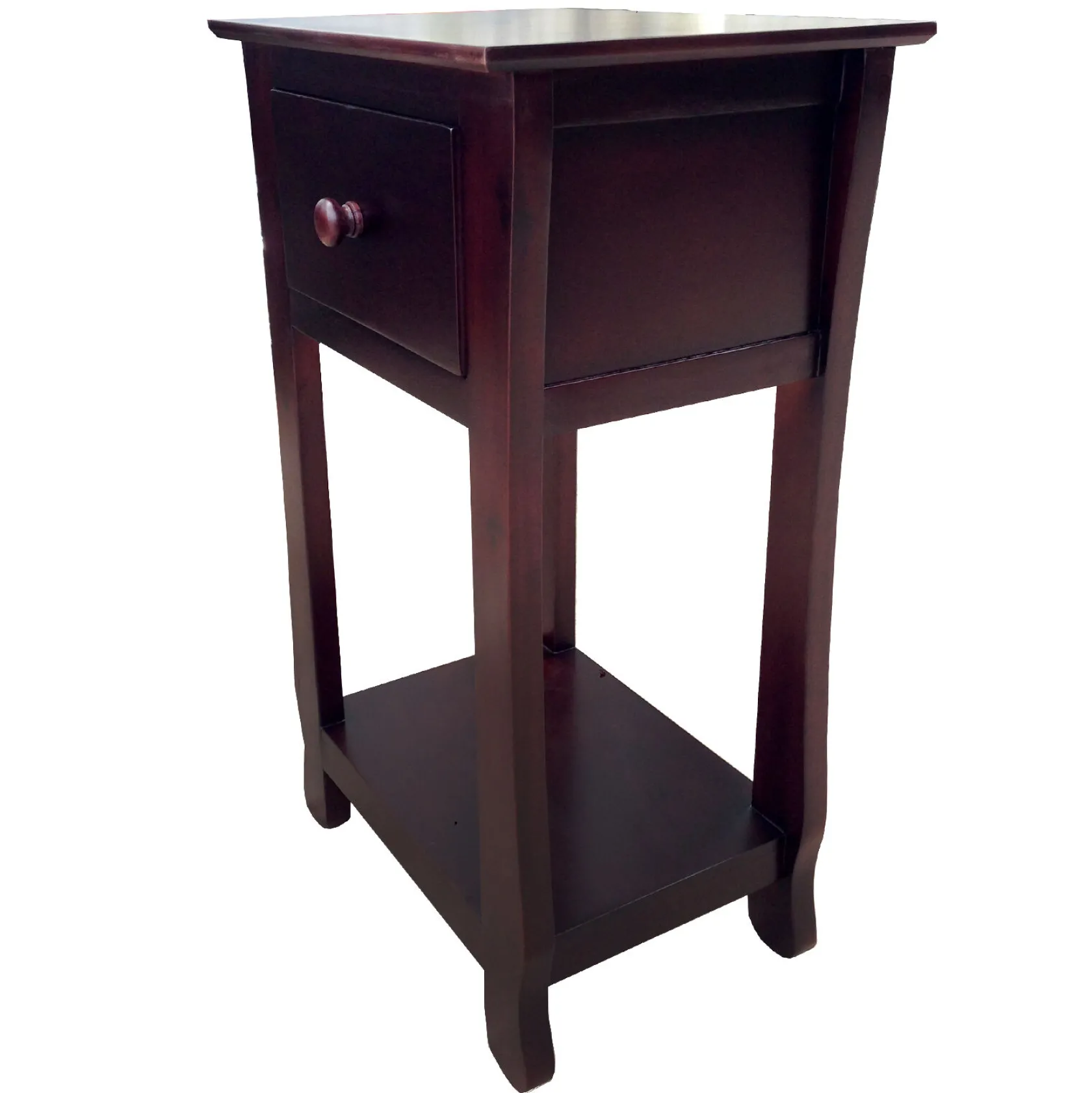 * Theodore Brown 1-Drawer Thick Leg End Table, 26 Gift Selection
