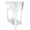* Theodore White 1-Drawer Thick Leg End Table, 26 Fashion