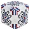 * Tile Tufted Pouf Blue Outlet