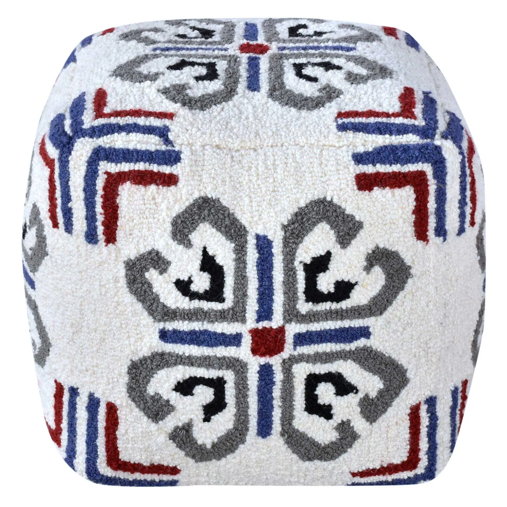 * Tile Tufted Pouf Blue Outlet