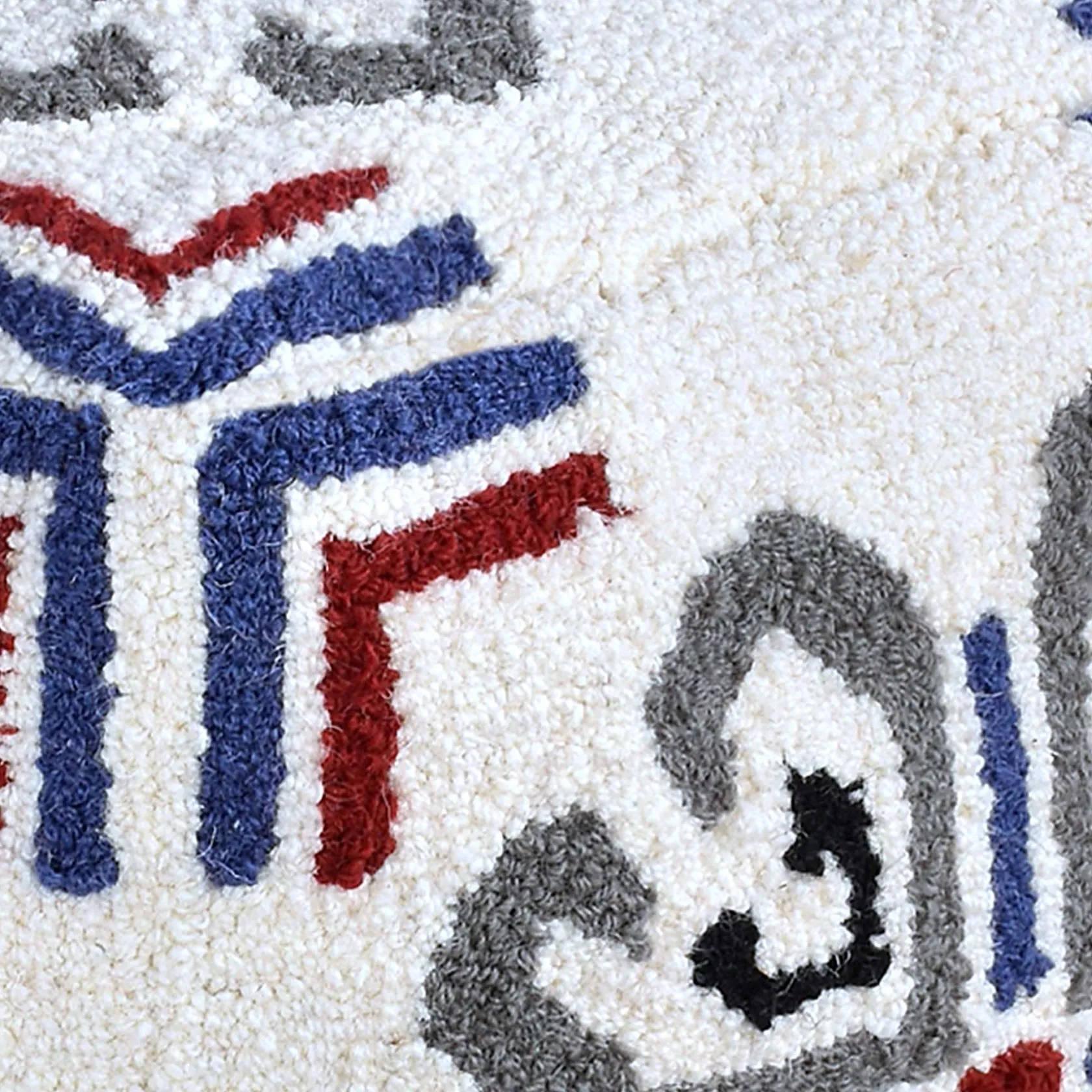 * Tile Tufted Pouf Blue Outlet