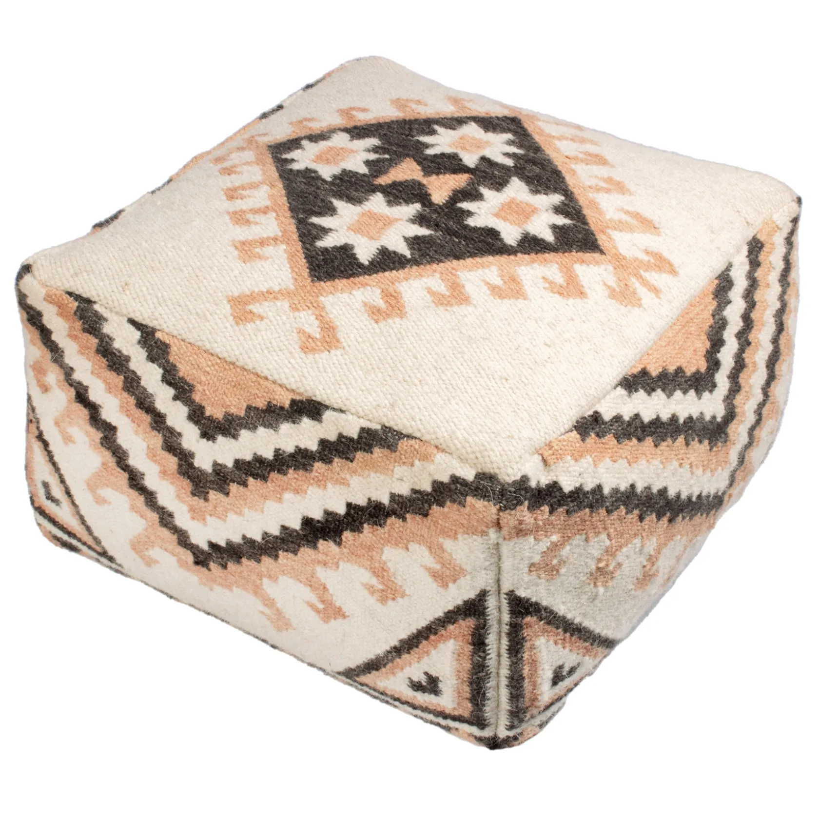* Tracey Boyd Kilim Pouf Neutral Discount