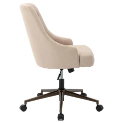* Tufted Cream Adjustable Office Chair Promotion