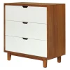 * Two-Tone 3-Drawer Wooden Cabinet Featured