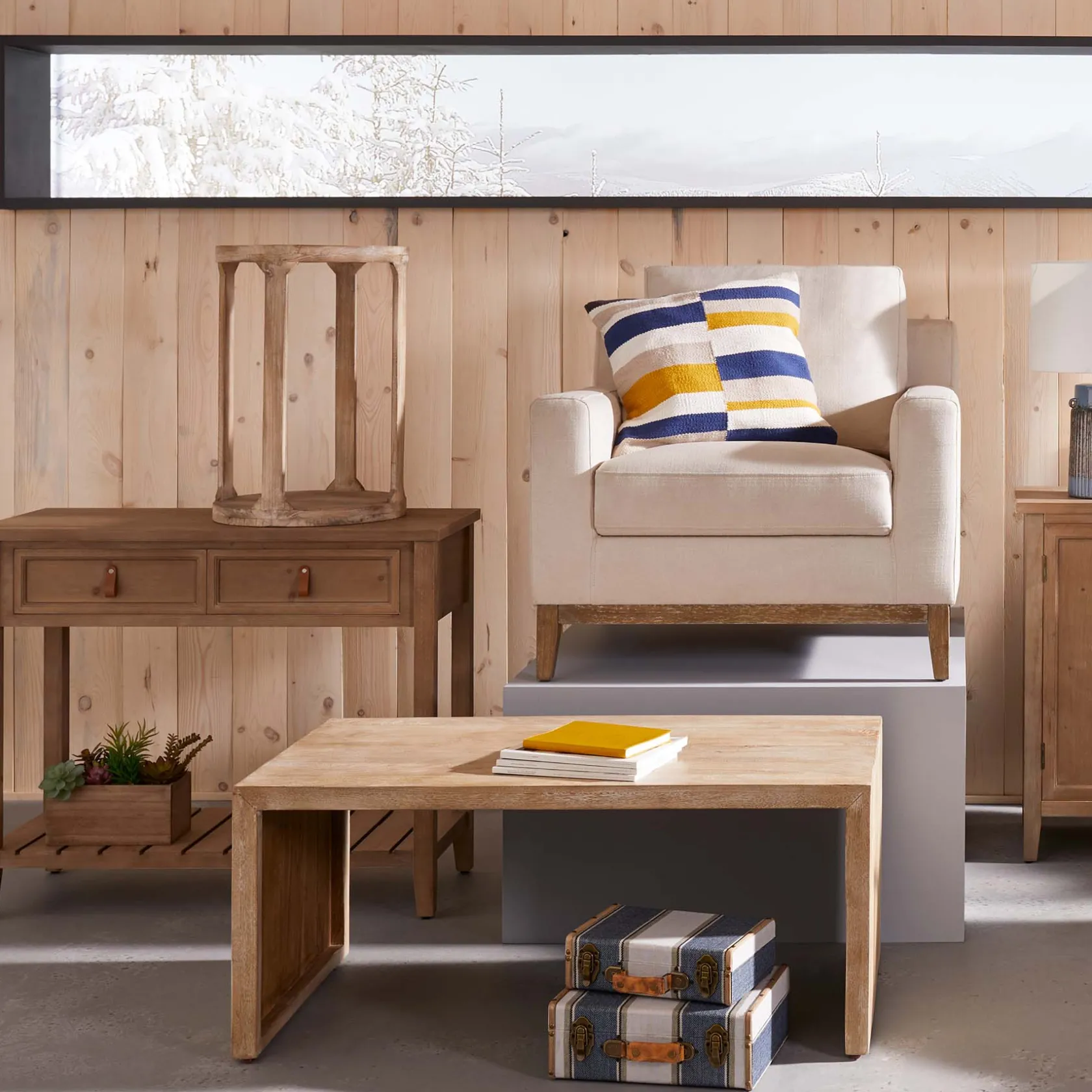 * Ty Pennington Knox Upholstered Wooden Accent Chair Discount