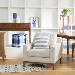 * Ty Pennington Knox Upholstered Wooden Accent Chair Discount