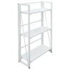 * Vienna 3-Tier White Folding Bookshelf Outlet
