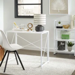 * Vienna 3-Tier White Folding Bookshelf Outlet