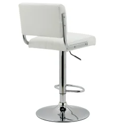 * Warren White Faux Leather Adjustable Barstool Less Expensive