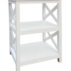 * White 2-Tier Xavier Accent Table, 26 Opening Sales