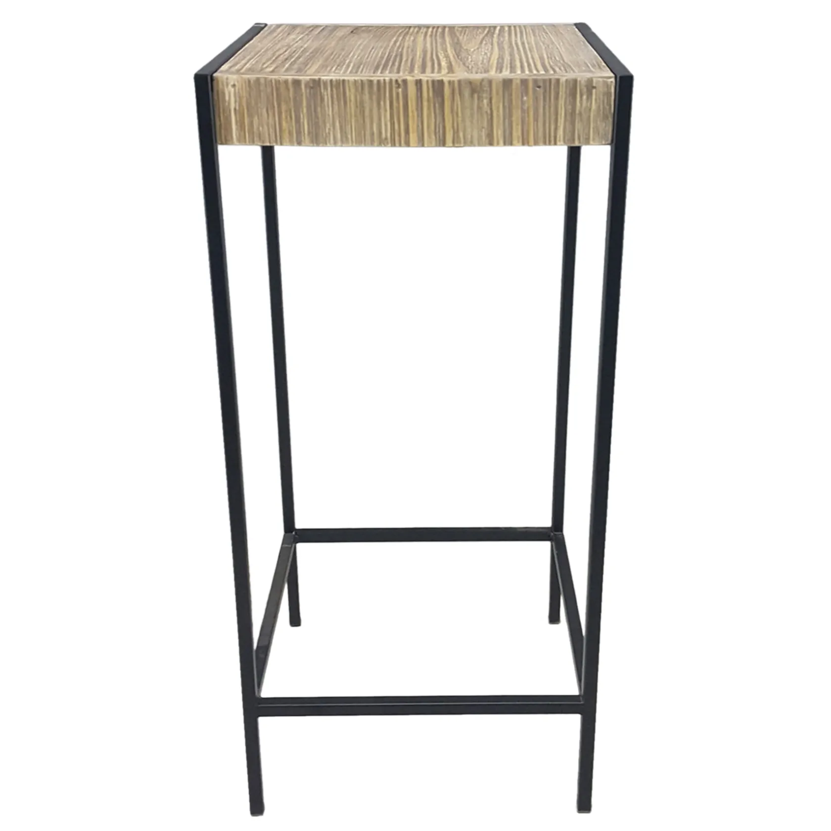* Wood Top Metal Base Plnt Stand Online Discount