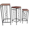 * Wood Top Plant Stand, Medium Online Discount