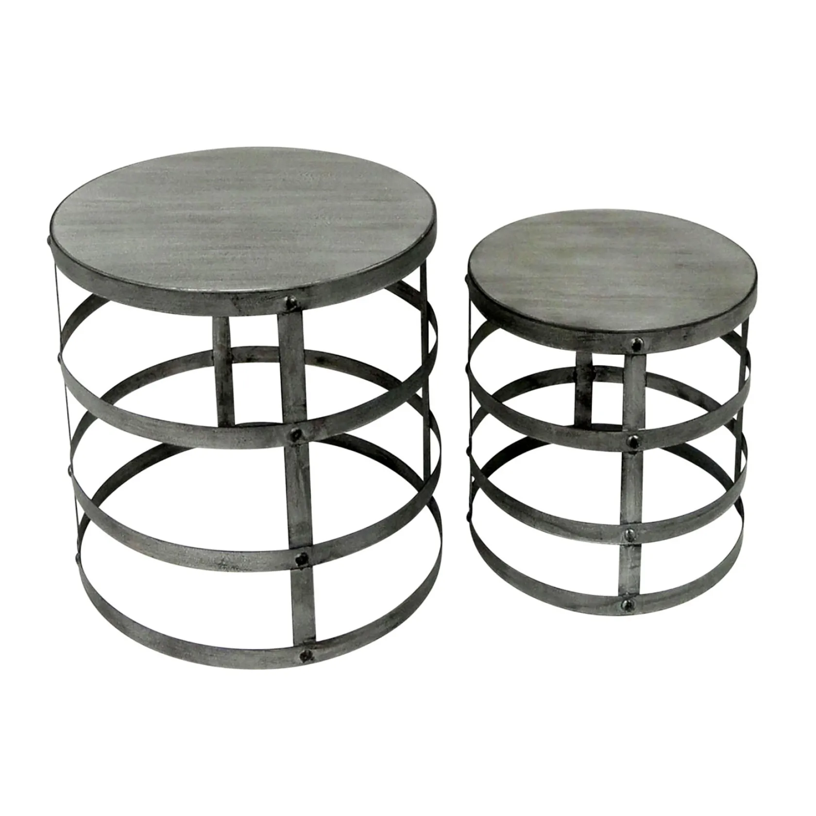 * Wood Top Plant Stand With Metal Base, Small Clearance