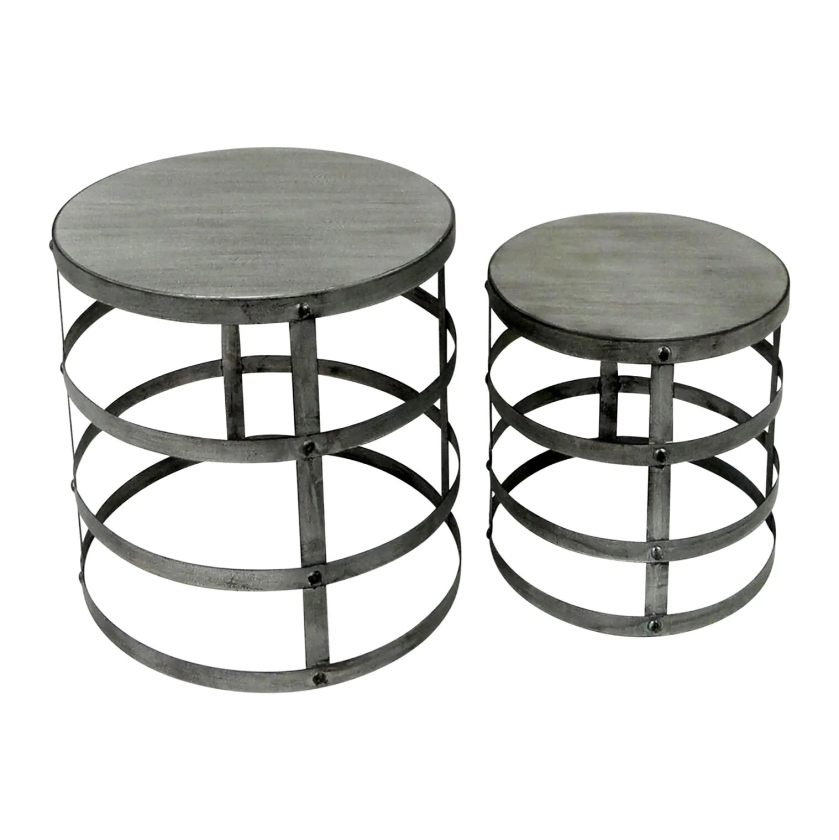 * Wood Top Plant Stand With Metal Base, Large Outlet